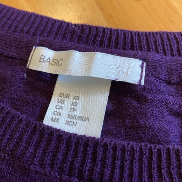 H&M Basic thin purple sweater - Picture 3 of 16